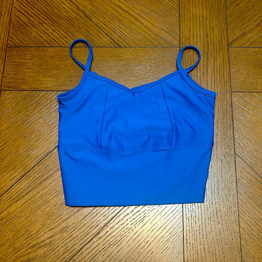 Five Dancewear cropped tank, blue, MA